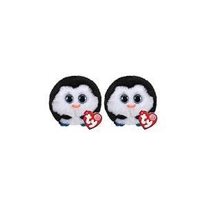 Ty UK- Waddles Penguin Puffies Peluches, 2005126, Multicolore, 7cm (Lot de 2)