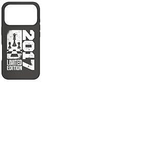 &Eacute;checs Anniversaire n&eacute; en 2017 &Eacute;chiquier Pi&egrave;ces d'&eacute;checs Coque pour iPhone 17 Pro