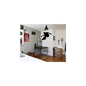 Tatoutex Stickers Silhouette de Skate - Orange, L 80cm x H 60cm