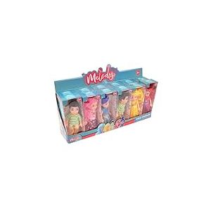 MELODY - Pack de 12 Mini Poupées City - Poupée Mannequin - 077306PA - Multicolore - Plastique - Figurine - Doll - Jouet Enfant - Anniversaire - À Partir de 3 Ans