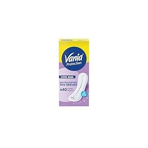 Vania &ndash; Prot&egrave;ge-Slips Protection Long Fresh (bo&icirc;te de 40 pi&egrave;ces) &ndash; Prot&egrave;ge-slips ultra absorbants avec zone allong&eacute;e - Parfum l&eacute;ger et contr&ocirc;le des odeurs jusqu&rsquo;&agrave; 12h