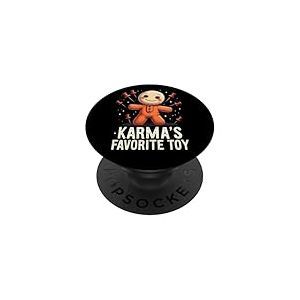 Jouet pr&eacute;f&eacute;r&eacute; du Karma - Ambiances Mignonnes effrayantes PopSockets PopGrip Adh&eacute;sif