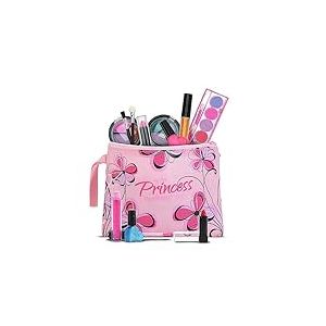 Playkidz My First Princesse Lavable Véritable Ensemble de Maquillage, avec Design Floral Cosmétique Sac