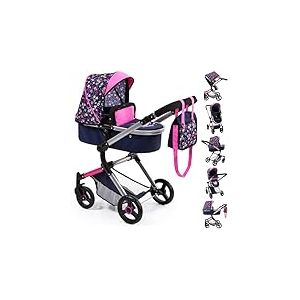 Bayer Design 18417AA Landau pour Poup&eacute;e Neo Vario avec Sac, Convertible en Poussette Canne, Pliable, r&eacute;glable, Reversible