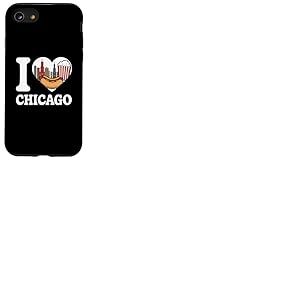 Funny Chicago Love I Love Chicago I Red Heart Chicago Coque pour iPhone SE (2020) / 7/8