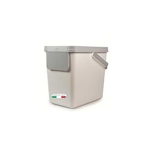 Snips Poubelle Tri S&eacute;lectif 25 litres, Poubelle de Tri de Cuisine 26 x 36 x 34 cm Couleur Blanche, Made in Italy.