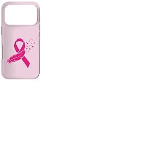 Plume Ruban Rose pour la Sensibilisation au Cancer du Sein Coque pour iPhone 17 Pro
