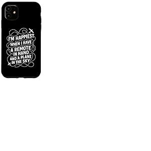 Maquette Planes Saying Happy Flying Rc Plane Coque pour iPhone 11