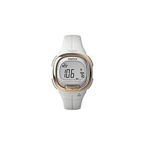 Timex Ironman Transit Montre pour femmes, 33 mm, bracelet en résine blanc, en deux pièces, cadran numérique, boîtier blanc TW5M40400