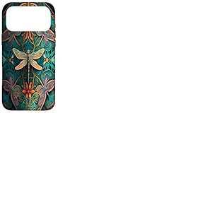 Libellule Mandala Fractale Géométrique Fleurs Abstraites Coque pour iPhone 17 Pro Max