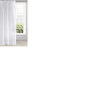 Eurofirany ARGEA Rideau Voilage &agrave; Galon Fronceur - 1 pi&egrave;ce. Semi-Transparent Rideau, Draperies, D&eacute;corations d'int&eacute;rieur de Fen&ecirc;tre de Salon, Chambre, Cuisine, 140x270 cm, Blanc