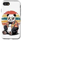 Panda Lunettes Hawaï Plage Été Vacances Pandas Coque pour iPhone SE (2020) / 7/8