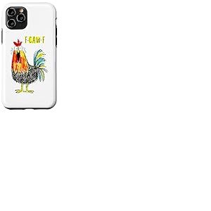 F-caw-f Poulet Rigolo Costume De Carnaval Poulet Coque pour iPhone 11 Pro