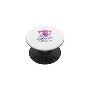 Glace rétro aux pépites de chocolat frambo PopSockets PopGrip Adhésif