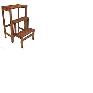 3Legno Ribaltina Tabouret Pliable Bois Rabattable &Eacute;chelle &Eacute;chelle Noyer