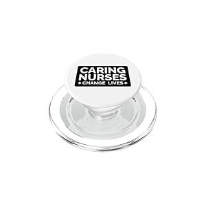 Infirmière drôle - Caring Nurses Change Lives PopSockets PopGrip pour MagSafe