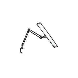 Lampe de travail Lumi – Lampe de bureau LED 4000 lux, lumière du jour, réglable, haute précision des couleurs, idéale pour bureau, télétravail, artistes, lecture – Noir