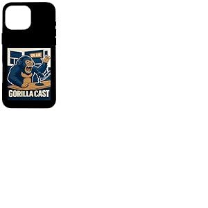 Gorilla Podcast on Air Studio Funny Podcaster Coque pour iPhone 16 Pro Max