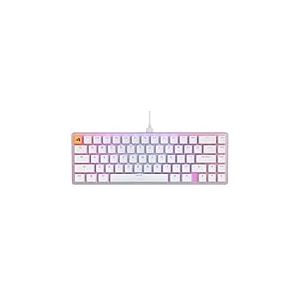 Glorious Gaming GMMK 2 Compact (65%) - Clavier de jeu mécanique, TKL compact (65%), cadre aluminium, capuchons de touches doubleshot, switches Glorious Fox, RGB, Disposition QWERTY américaine - Blanc