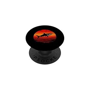 Vintage Sunset Shark PopSockets PopGrip Adhésif