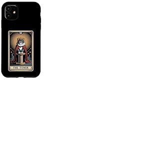 Arbre à chat mystique The Tower Tarot Card Coque pour iPhone 11