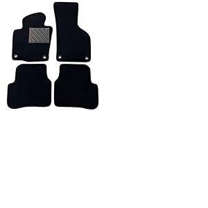 Tapis de Sol pour VW Passat B6 &agrave; partir de 2005-2010 B7 2010-2014, sur Mesure, antid&eacute;rapant, Talonnette en Caoutchouc renforc&eacute;, Boutons de Fixation Ovale