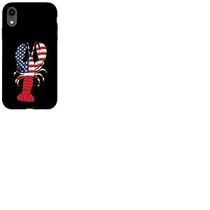 &Eacute;crevisse Homard Drapeau am&eacute;ricain &eacute;crevisses patriotiques Hommes Femmes Enfants Coque pour iPhone XR