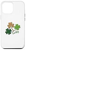 Motif tr&egrave;fle Irlandais l&eacute;opard Buffalo Plaid St Patrick Porte-Bonheur Coque pour iPhone 12 Pro Max