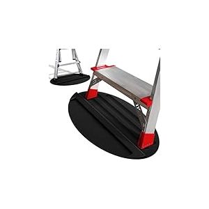 Tapis d'arrêt d'escalier antidérapant en Caoutchouc antidérapant pour escabeau, Protection du Sol, Accessoires télescopiques, 68,6 x 40,9 cm, Noir