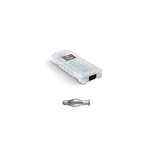 TOX L-BOXX Micro Acrobat en boîte de tri empilable et encliquetable, avec chevilles métalliques pour cavités en 4 tailles M4x38, M5x37, M5x65 et M6x52 mm, 34 pièces, 094901804