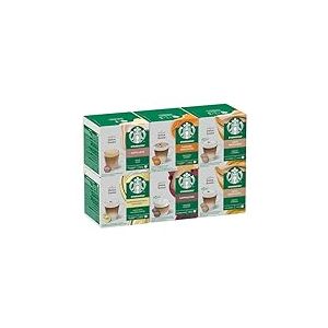 STARBUCKS Pack Variété Café Gourmand by Nescafé Dolce Gusto, Capsules de Café 6 x 12 (72 Capsules) - Exclusivité Amazon