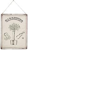 La Hacienda Plaque de jardinage en métal gaufré 40 x 30 cm