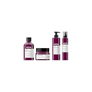 L'Oréal Professionnel, Routine Complète pour Cheveux Ondulés/Bouclés/Frisés, Crème Lavante + Masque Hydratant + Gelée Coiffante + Mousse Sans Alcool