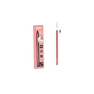 APLI 19803 Crayon infini avec corps rose, crayon éternel sans encre avec mine de recharge