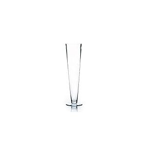 WGV Fleurs de fête de Mariage Décorations de la Maison – Petit Vase en Verre Transparent pour Pilsner en Forme de Trompette. Ouvert : 10,2 cm. Hauteur : 40,6 cm. Lot de Gros (1 pièce)