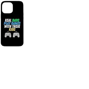 Real Dads Play Games with Kids F&ecirc;te des P&egrave;res Gamer Console Coque pour iPhone 13 Pro Max