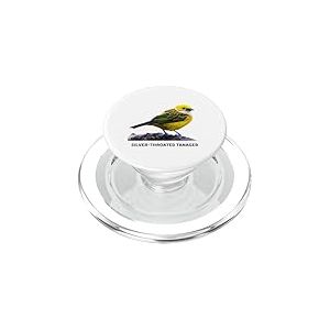 Chemise d'oiseau Tangara &agrave; Gorge argent&eacute;e Ornithologie PopSockets PopGrip pour MagSafe