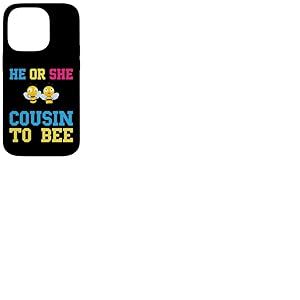 He Or She Cousin To Bee Baby Shower Party Révélation du sexe Coque pour iPhone 14 Pro