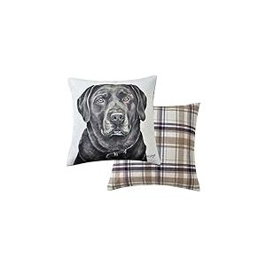 Viceni Maturi Coussin de siège rempli avec Image Aquarelle de Chien Labrador Chocolat, Coussin de Chaise, canapé – 43 x 43 cm
