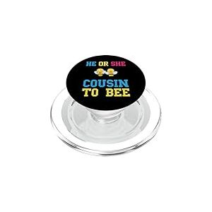He Or She Cousin To Bee Baby Shower Party Révélation du sexe PopSockets PopGrip pour MagSafe