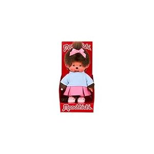 BANDAI - Monchhichi - Peluche Jupe Baskets - Peluche Singe Iconique des années 80 Toute Douce 20 cm Enfants et Adultes - Monchhichi en Baskets - Jouet Enfant 2 Ans et + - SE203949