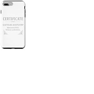 Certificat Cliffside Bootcamp &mdash; &Eacute;dition Party & Vegas 2025 Coque pour iPhone 7 Plus/8 Plus