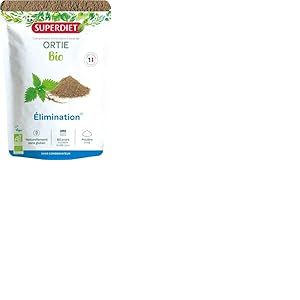 SUPERDIET - ORTIE BIO - Élimination- Sachet refermable - Conditionné en France - Poudre 200 g