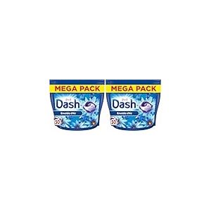 Dash 2en1 PODS Envolée d'Air, 50 Lavages, Lessive Capsules 3-en-1, 3 Semaines de Fraîcheur avec Lenor, Parfum Brise Marine et Fleurs Fraîches, Efficace en Cycle Froid, Fabriquée en France (Lot de 2)