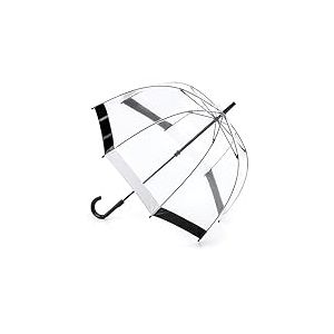 Fulton Birdcage 1 Parapluie Noir/blanc, Bordure noire et blanche, walking length, Simple