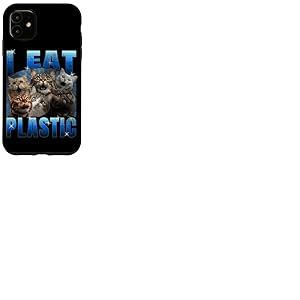 I Eat Plastic | Funny Cat Meme | DIY Coque pour iPhone 11