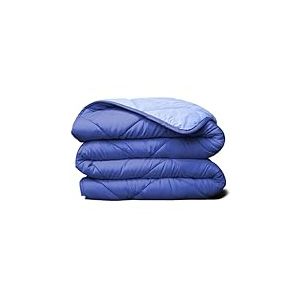 ViscoSoft Couette réversible en Duvet Alternatif Toutes Saisons – Parfaite pour la literie de dortoir – Microfibre Respirante de qualité supérieure pour lit Simple/lit Simple XL, Bleu Clair/Bleu