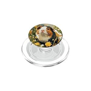 Cochon d'Inde Fleurs Animaux Mignons Cochon d'Inde Dr&ocirc;le PopSockets PopGrip pour MagSafe