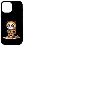 Panda Astronaute avec caf&eacute; Astronaute de l'espace Panda Coque pour iPhone 12 Pro Max