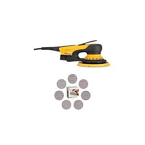 Mirka DEROS II 680 Ponceuse excentrique avec aspiration pour papier abrasif Ø 150mm, course 8,0mm et Abranet Disques abrasifs Ø 150mm autoagrippant, Mix-Pack 5 de chaque grain (80-600), 35 pcs